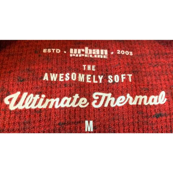 URBAN PIPELINE THERMAL PULL-ON SWEATER, BOYS, M, RED W/ BLACK TRIANGULAR DESIGN - Picture 5 of 6